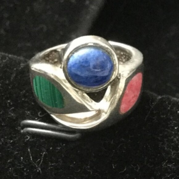 Unique Sterling Silver Southwest Style Ring Vintage